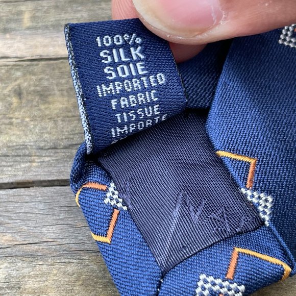 Nautica Men Tie Blue 100% Silk Neck Tie Classic Le - Picture 10 of 10